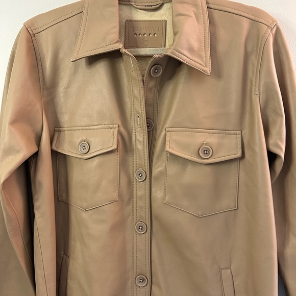 NWT! REVOLVE BLANKNYC Shacket vegan leather front Button Down luxury SZ XS - Picture 5 of 11